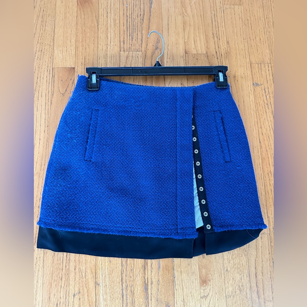 Diane von Furstenberg blue and black skirt